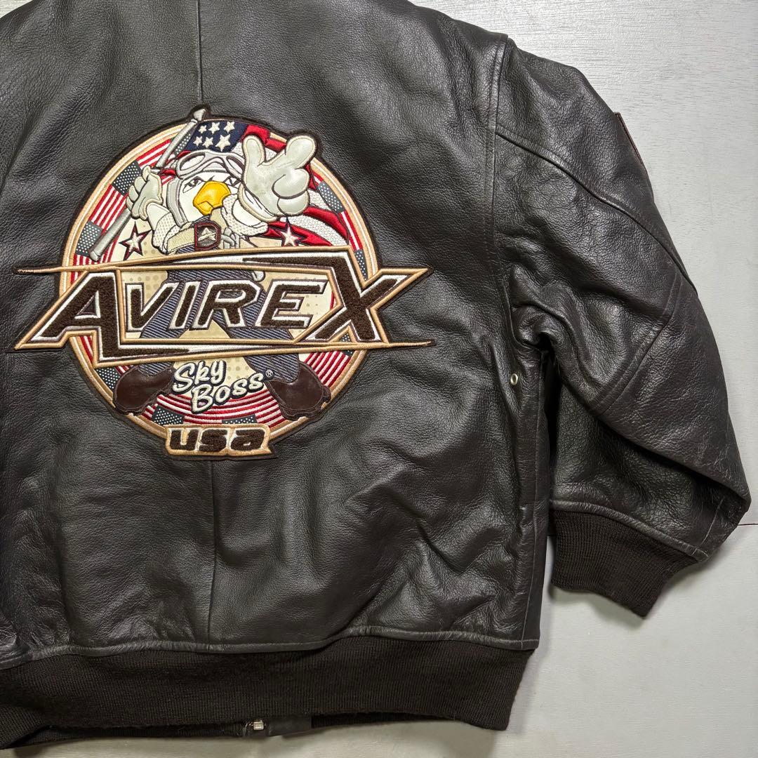 入手困難✨AVIREX レザージャケット　A-2 本革　ブルゾン　短丈　M