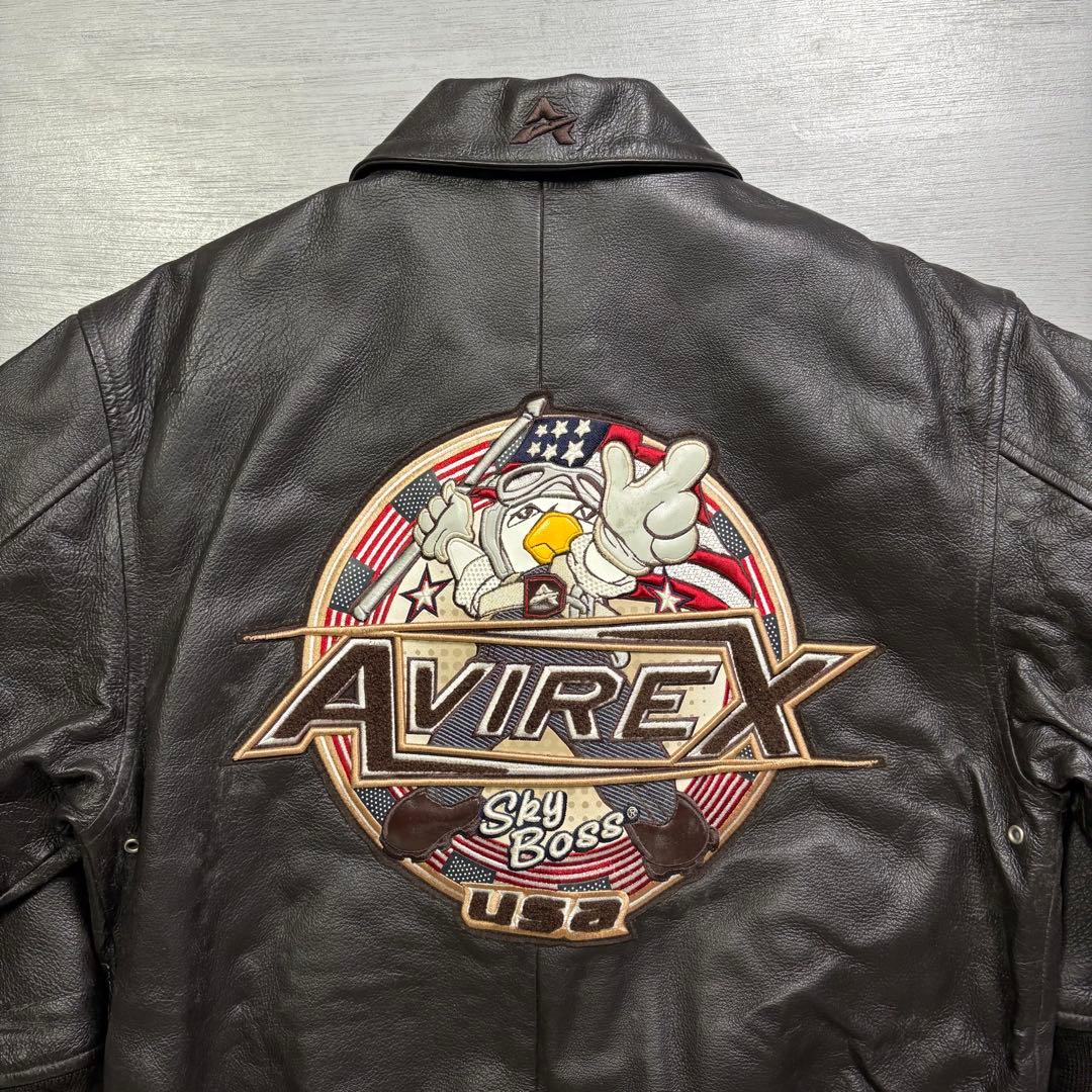 入手困難✨AVIREX レザージャケット　A-2 本革　ブルゾン　短丈　M