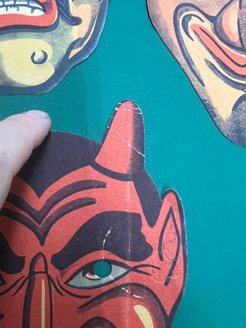 お面　1920's ホラー　アンティーク　ビンテージ　マスクusa ローブロー