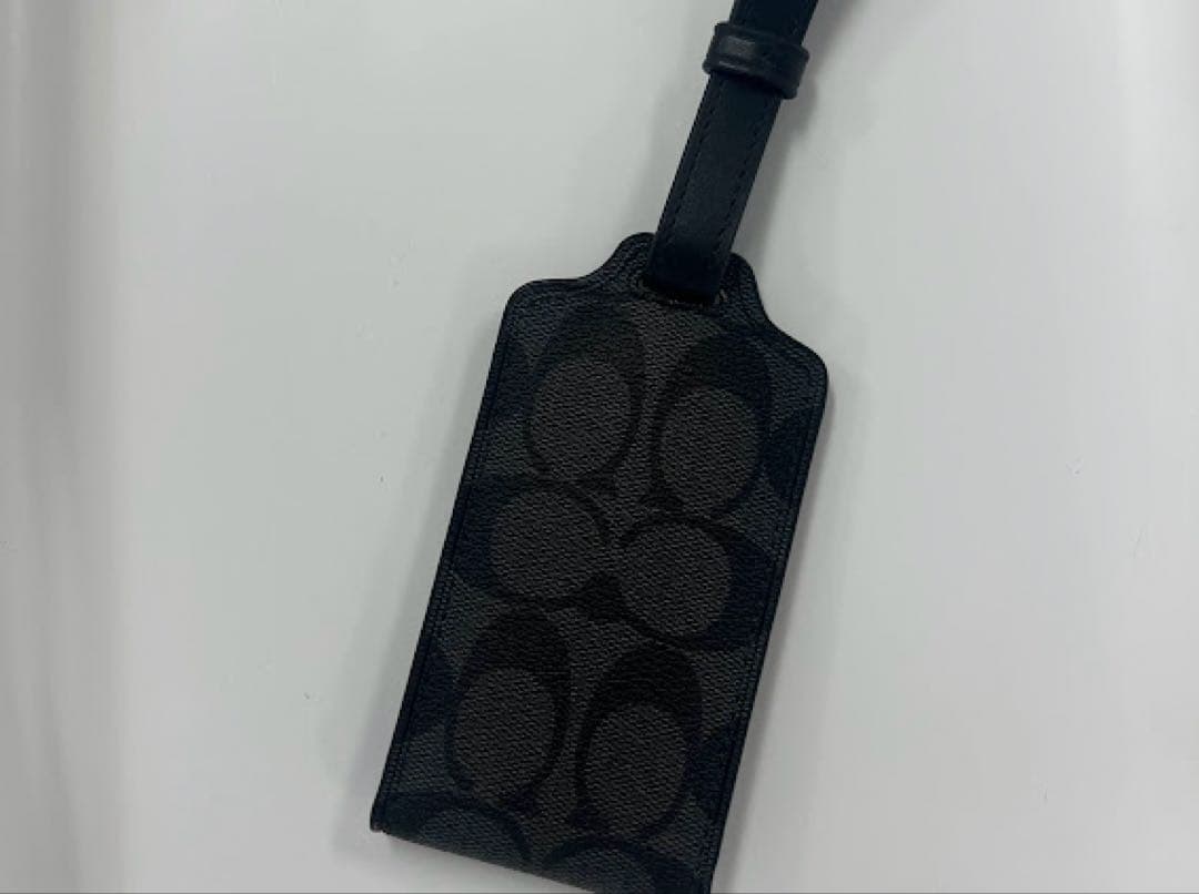 ❤️新品❤️コーチ COACH ネームタグ シグネチャー ラゲッジタグ チャコール