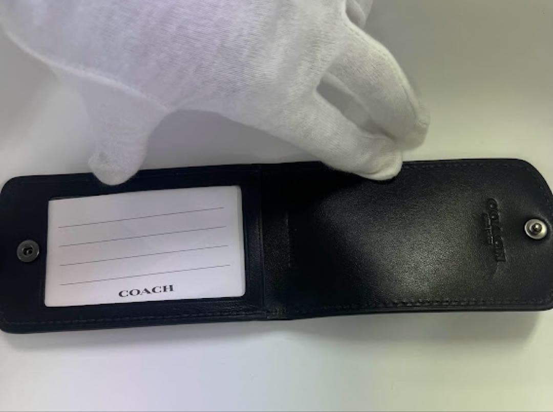 ❤️新品❤️コーチ COACH ネームタグ シグネチャー ラゲッジタグ チャコール