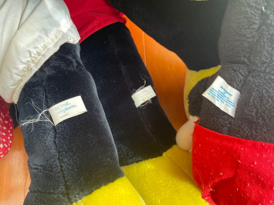 【希少】80sアメリカディズニー購入　ミッキー&ミニーぬいぐるみ　ヴィンテージ