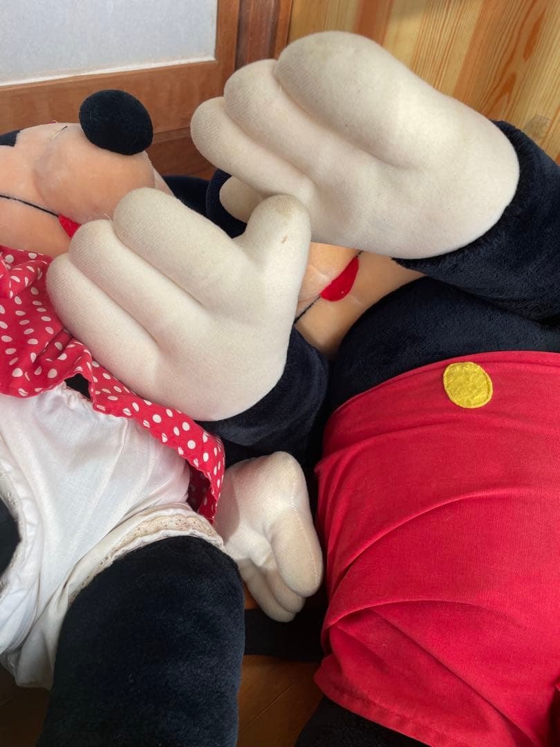【希少】80sアメリカディズニー購入　ミッキー&ミニーぬいぐるみ　ヴィンテージ
