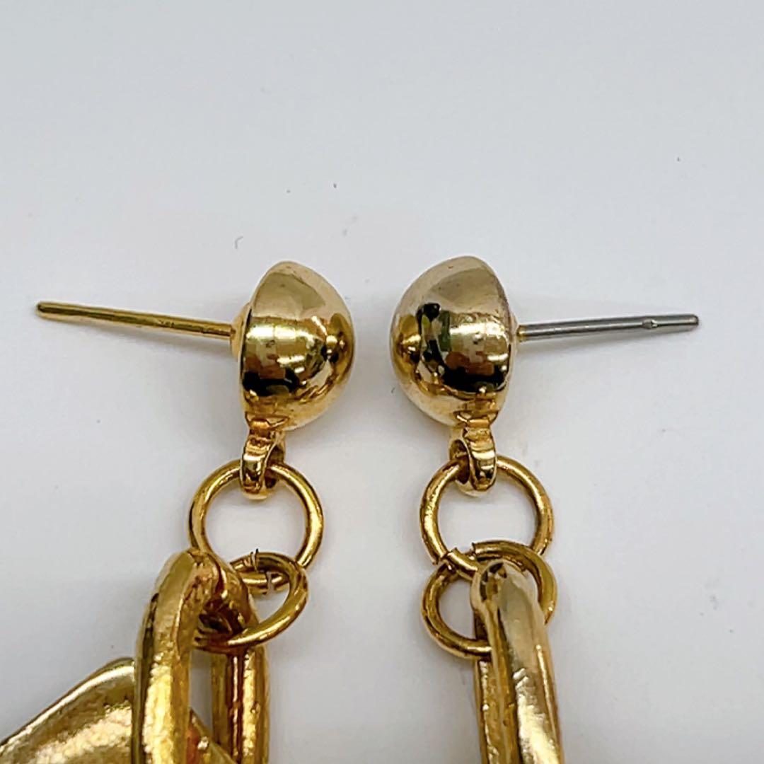 12AAM016 ヴィンテージ CHANEL シャネルロゴプレート ピアス