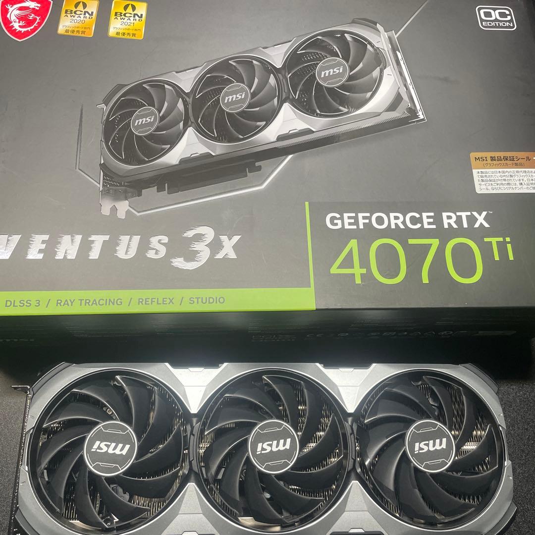 グラフィックボード・グラボ・ビデオカード MSI GeForce RTX4070 Ti VENTUS 3X