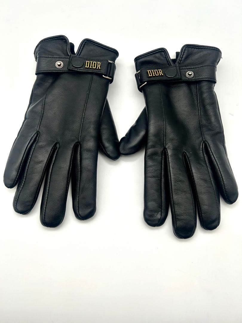 【希少・ヴィンテージ品】DIOR ディオール レザーグローブ 本革 ブラック