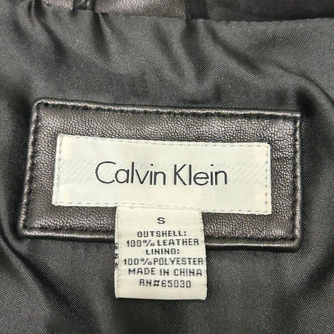  カルバンクライン レザー シングルライダースジャケット