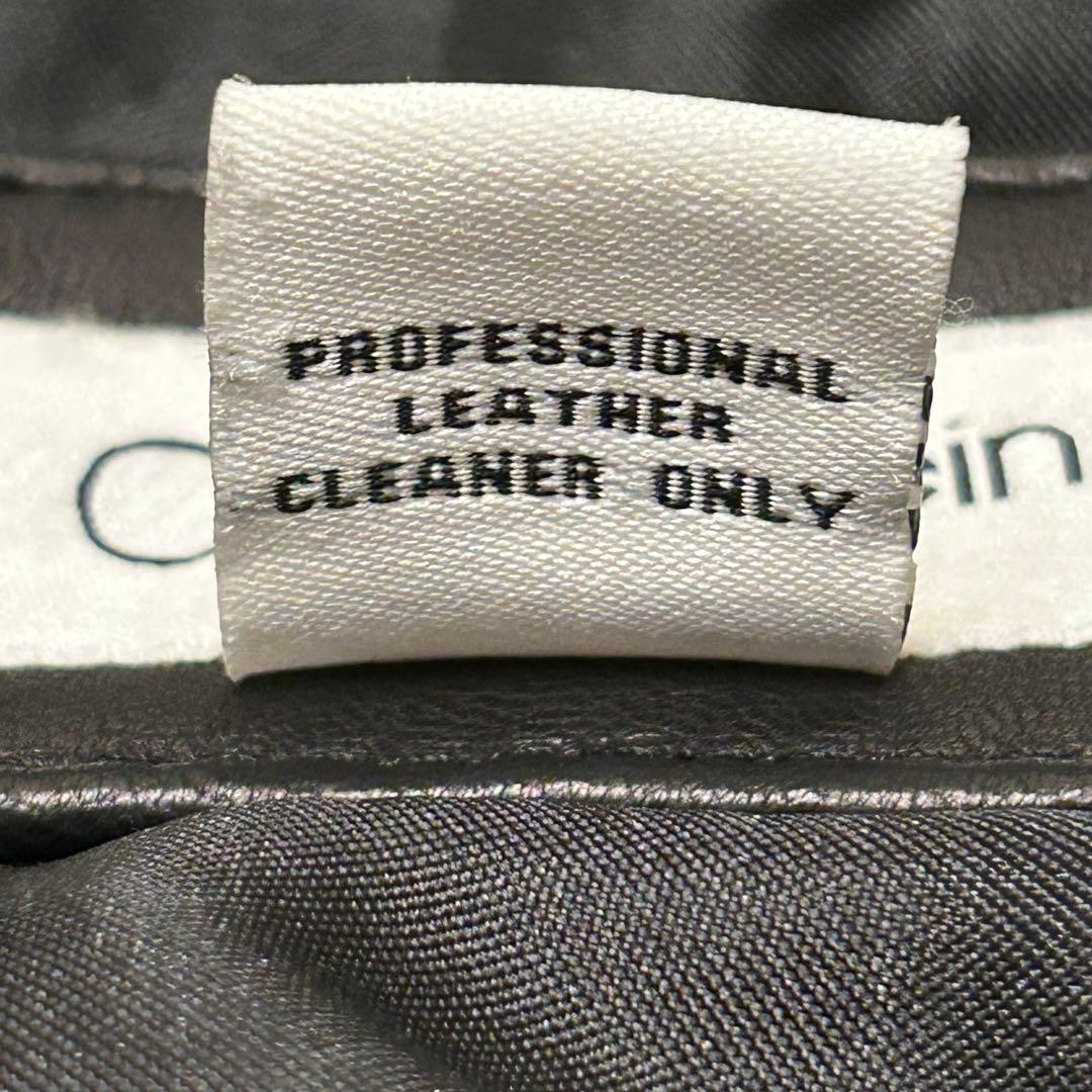  カルバンクライン レザー シングルライダースジャケット