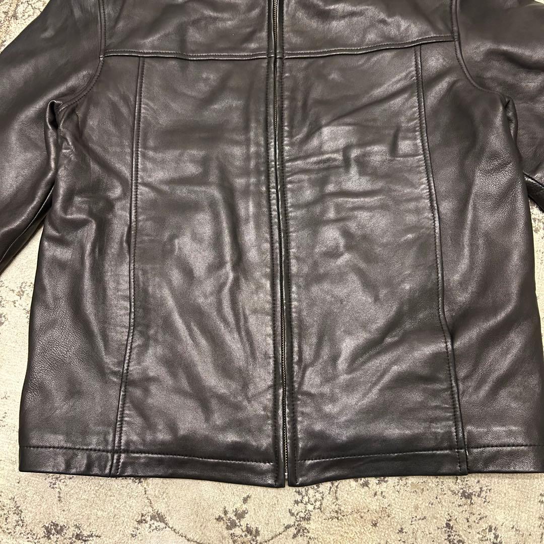  カルバンクライン レザー シングルライダースジャケット