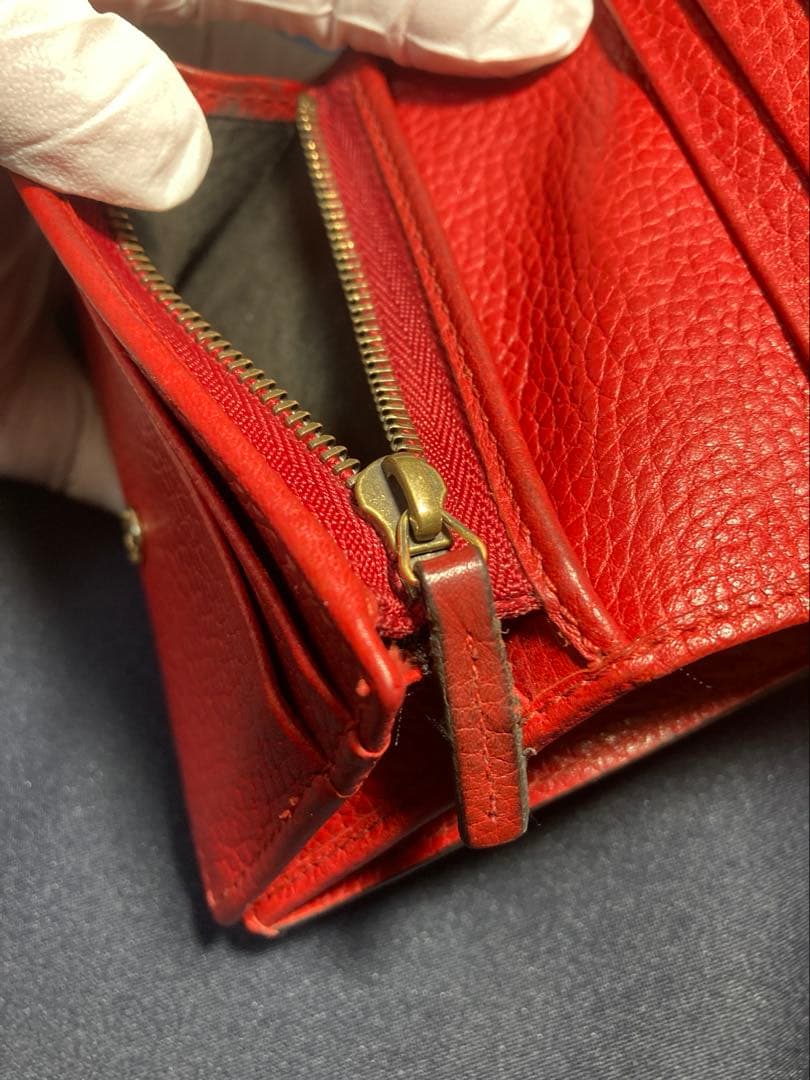 GUCCI アニマリエ　タイガー　赤　レアカラー 二つ折り財布　箱付き