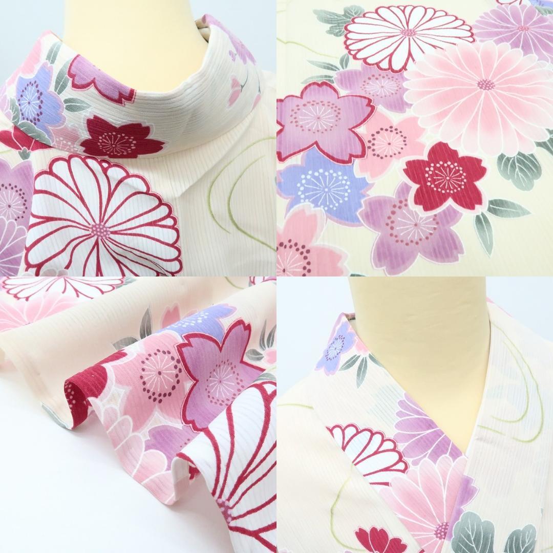 専用Y3039◆美品 洗える夏着物 hiromichi nakano 縦絽 浴衣