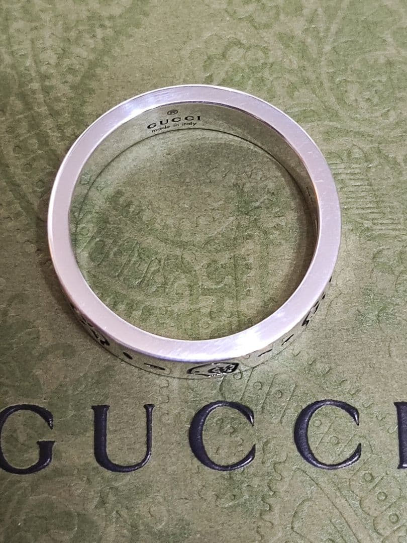 専用　新品 グッチ GHOST RING ゴースト 6MM 指輪 シルバー24号