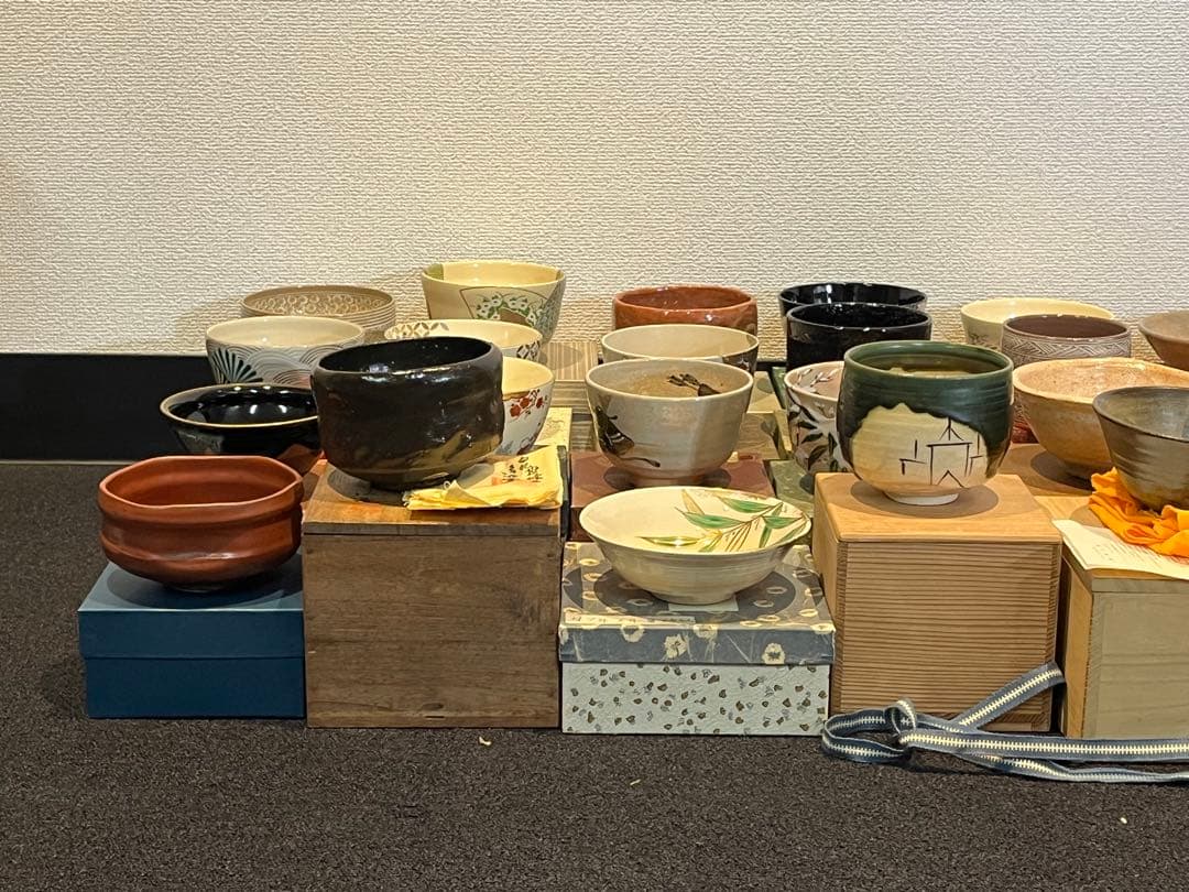 茶碗 抹茶碗 まとめて 32点 箱付 茶道具 陶器 京焼 紫雲 英香 赤雲 光臣