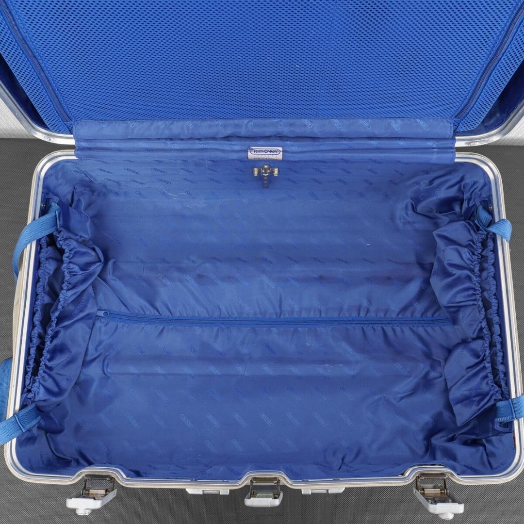 リモワ トパーズ 63L 2輪 TSAロック ジャンボトローリー アルミ 青ロゴ