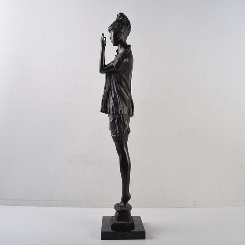 土田副正作　ブロンズ 　雲のように風のように　重さ約7.3㎏　D　R9479H