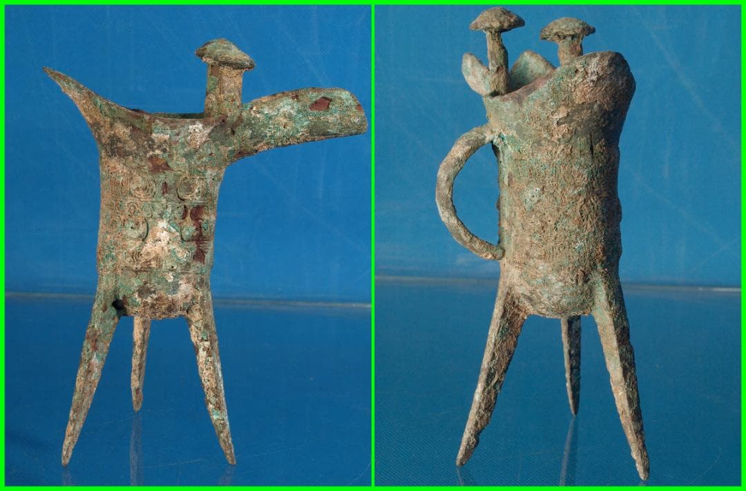 骨董市仕入れ品　唐物　中国　西周青銅置物　酒尊※激安骨董品Q1222A9-2