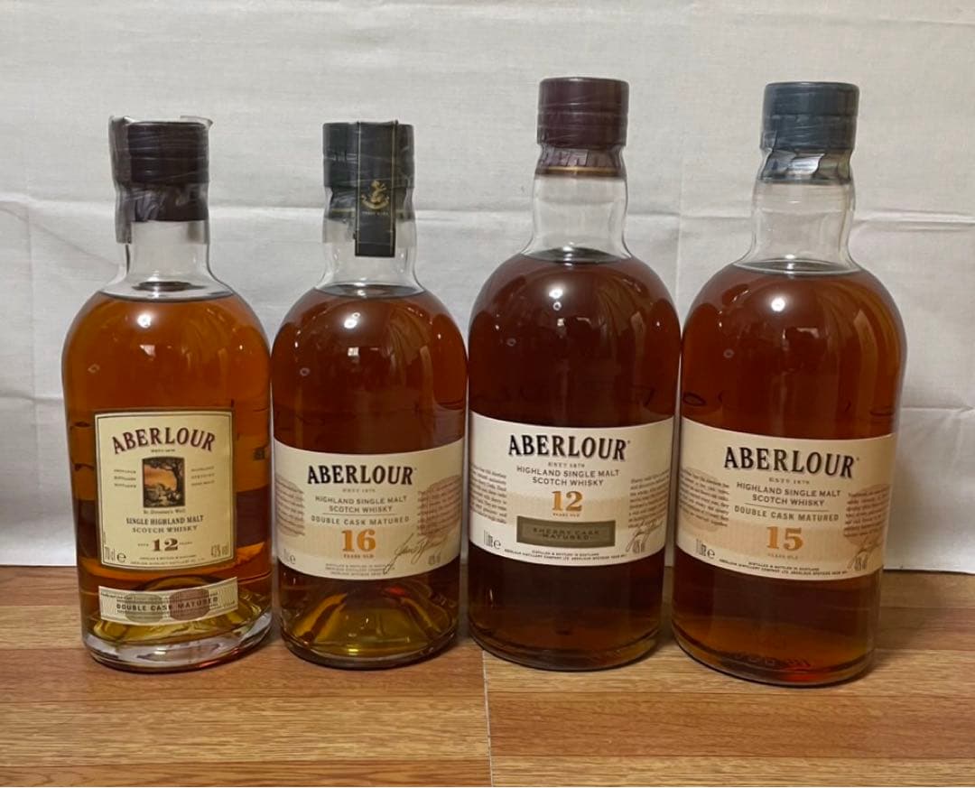 旧旧ボトル アベラワー12年&旧ボトル 16年&12年シェリー&15年 4本