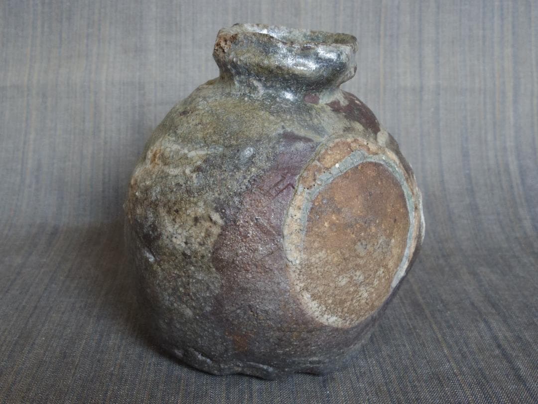 人気作家★大前悟★《焼き締め》花入★希少作