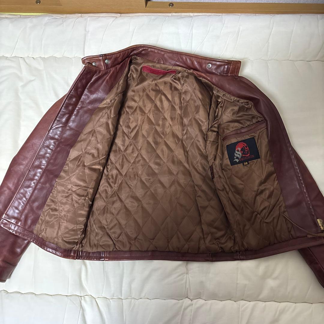 美品ステアハイド＆TALON 1970年代レプリカSQUADRONシングルレザー