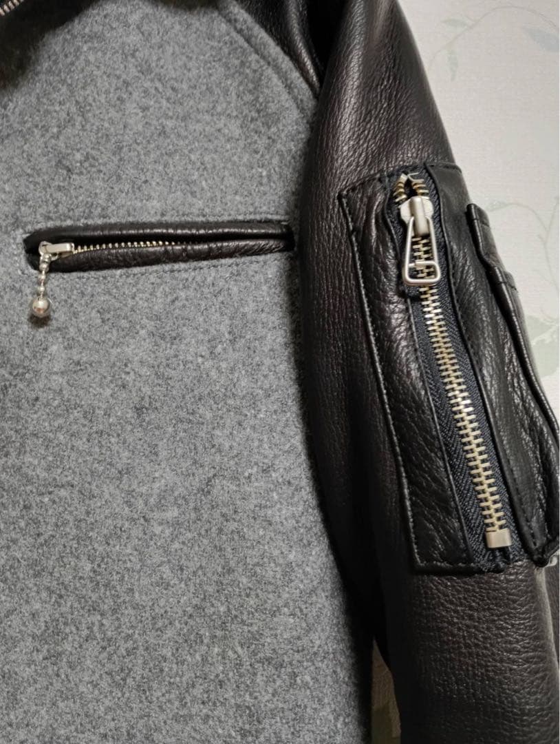 DELAY by Win & Sons ライダースジャケット グレー