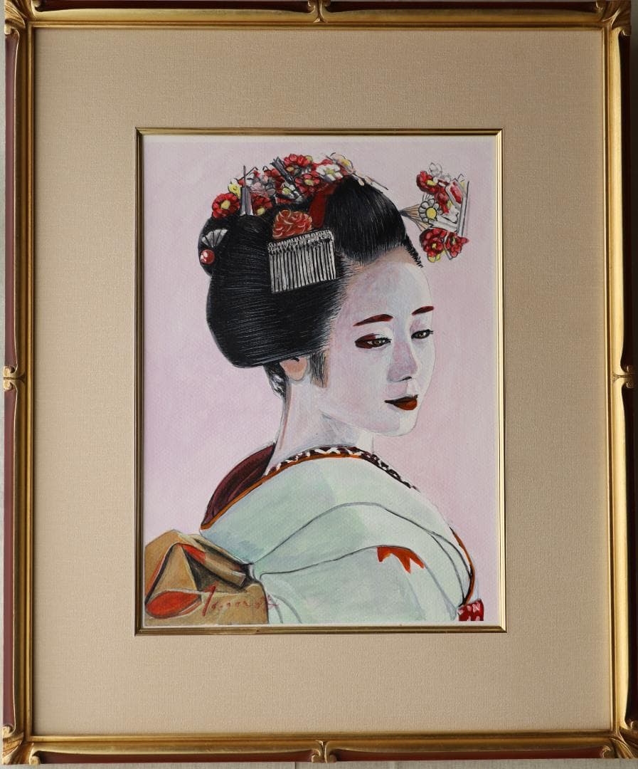 『月あかり(つきあかり）』　アクリル肉筆画