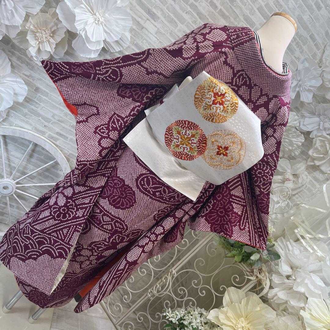 バターサンド大好き★絞り振袖★名古屋帯セット