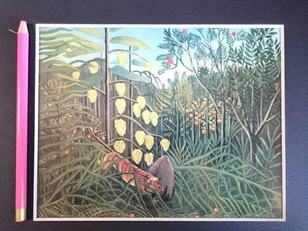 ルソー、熱帯の森、版上サイン、新品額・額装付き、希少