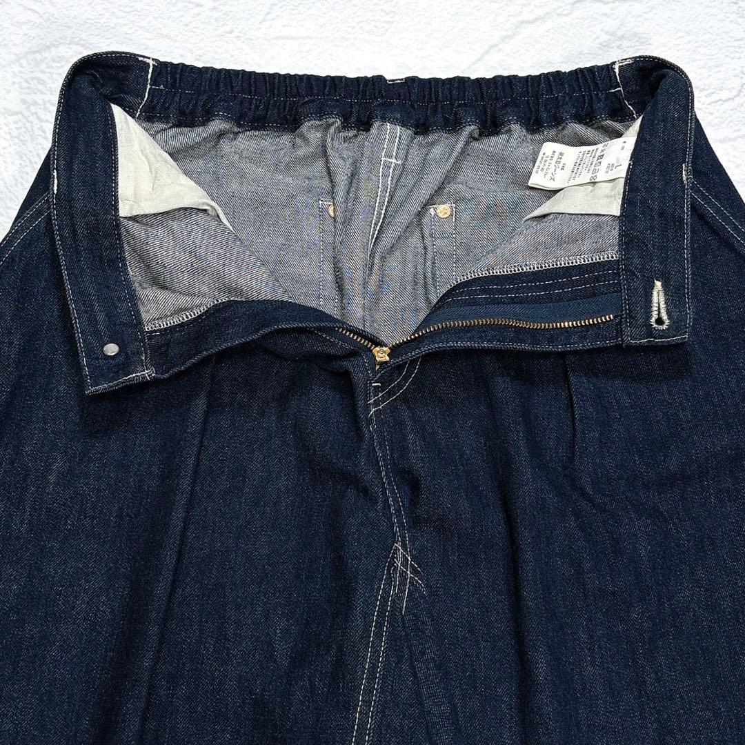 ✨極美品✨桃太郎ジーンズ 出陣 デニム スカート風パンツ ガウチョ ワイドパンツ