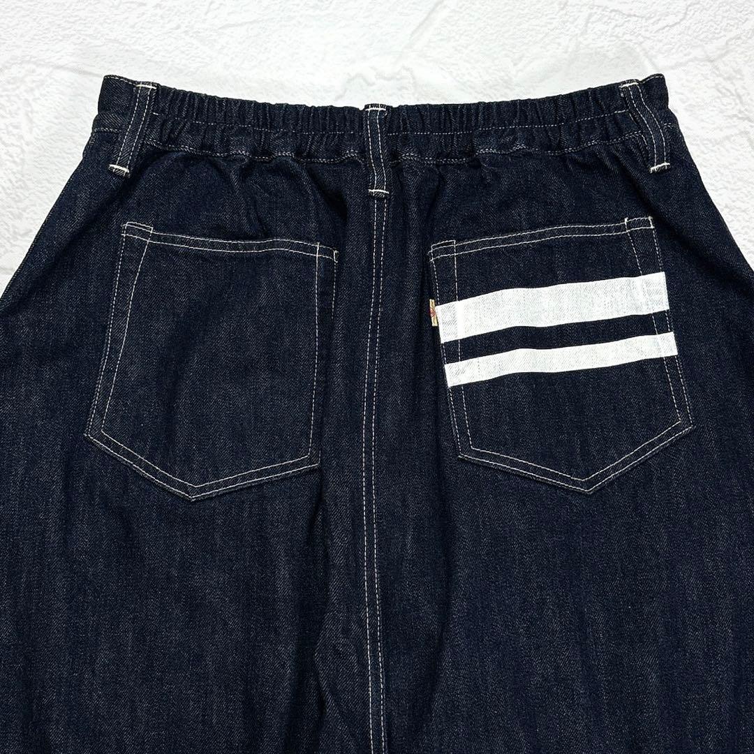 ✨極美品✨桃太郎ジーンズ 出陣 デニム スカート風パンツ ガウチョ ワイドパンツ