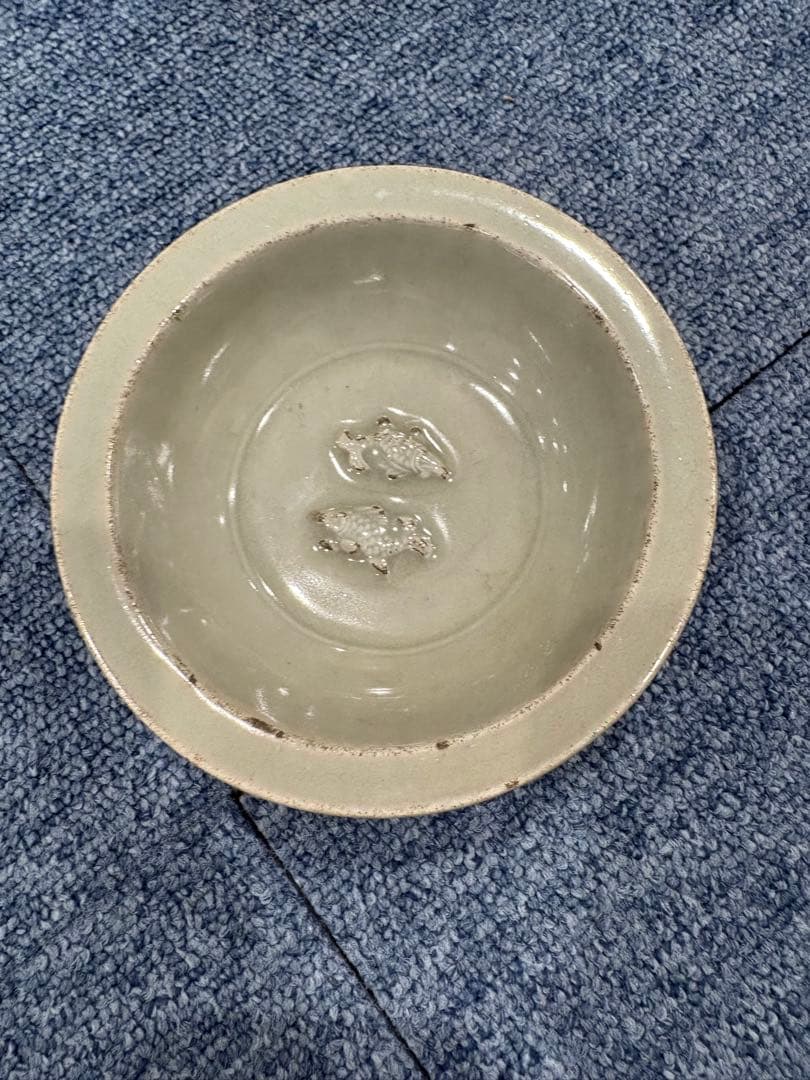 中国龍泉窯双魚模様平皿