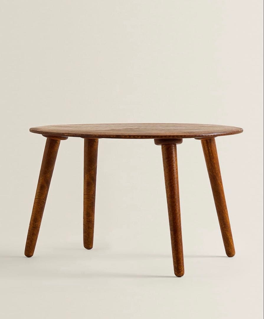 ZARA 面取り加工　ウッド　サイドテーブル