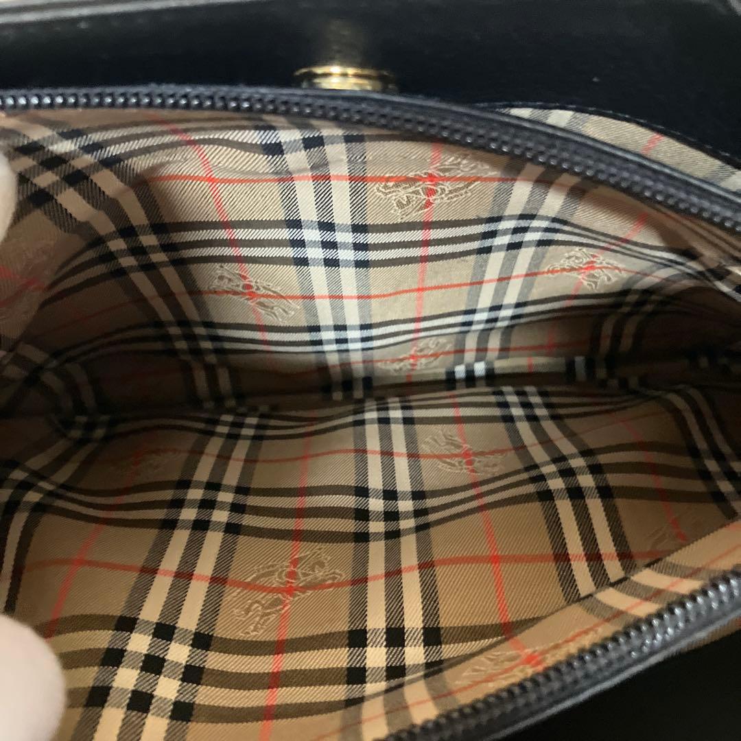 E22 Burberry バーバリー レザー トートバッグ ハンドバッグ