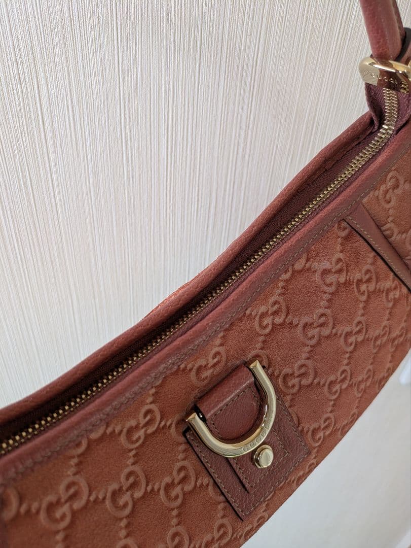 GUCCI シマ　アビー　モノグラム ショルダーバッグ ピンク