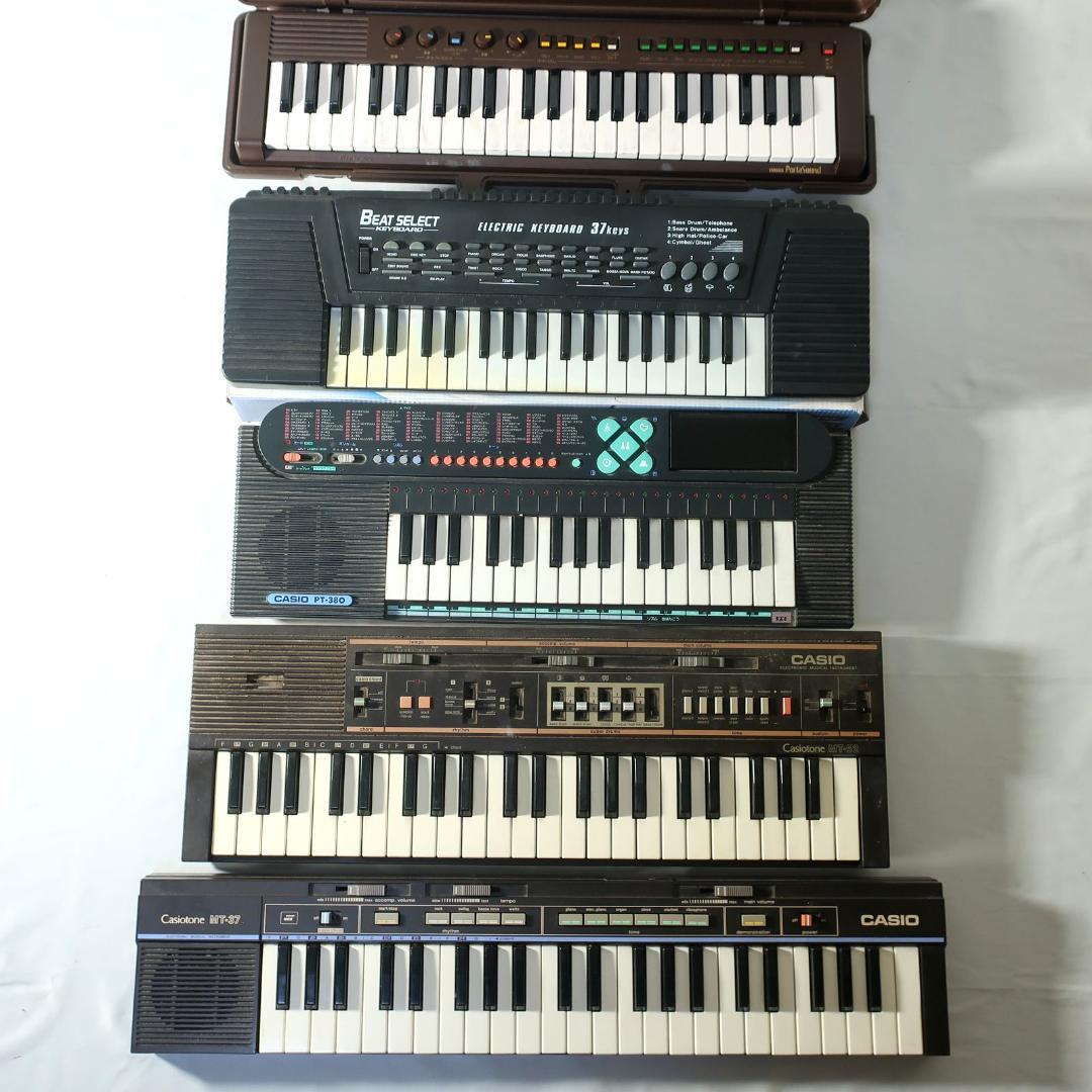 ミニキーボード 5点まとめ シンセサイザー 電子ピアノ レトロ LOFI