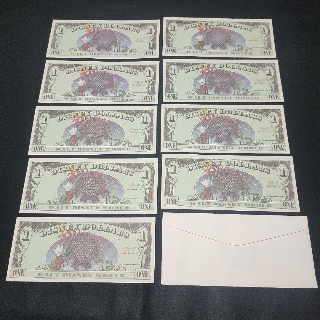 美品　ディズニーダラー 2000年　連番9枚セット 封筒付き　ミッキー
