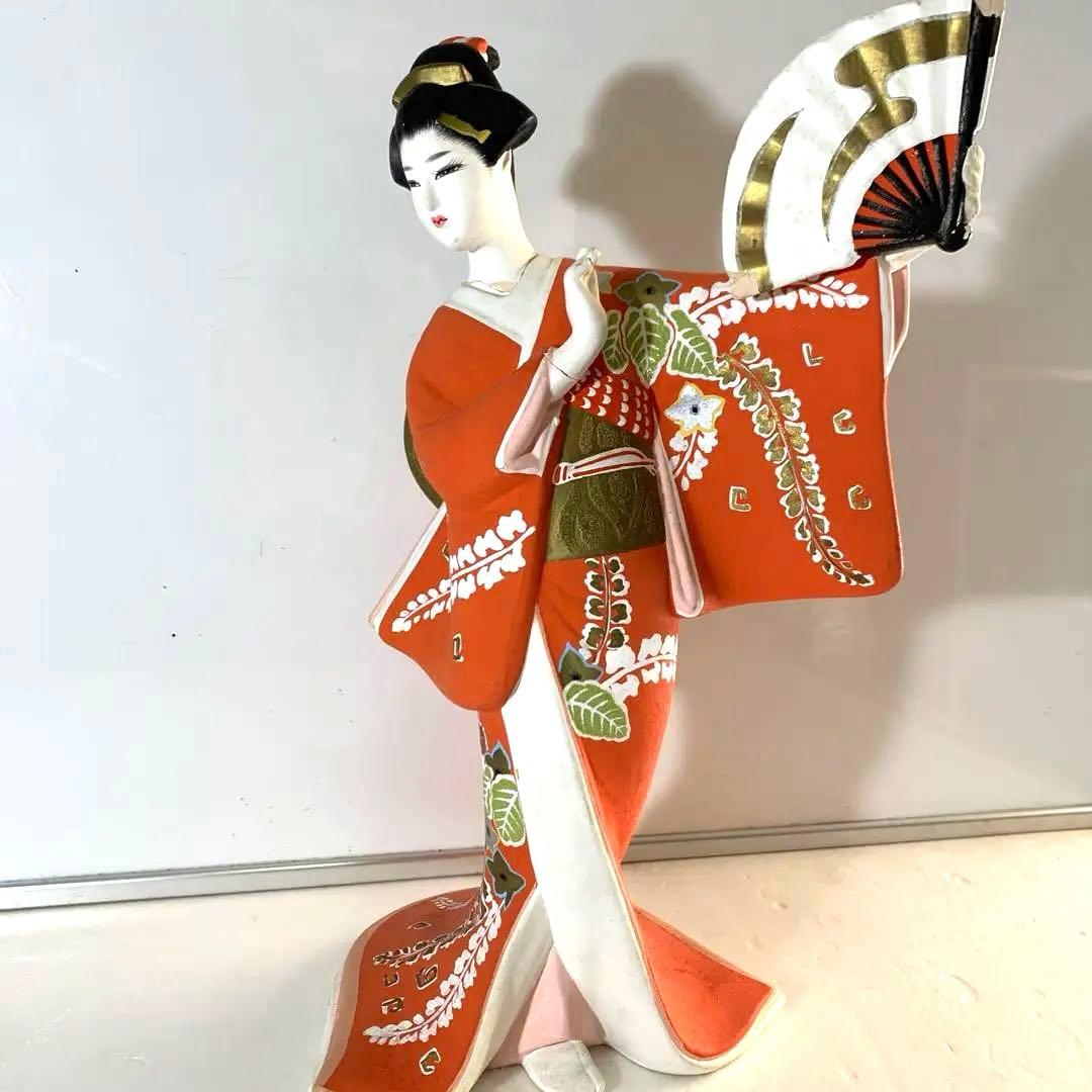 藤献上【博多人形】美人物　　　　　　（立姿）中古