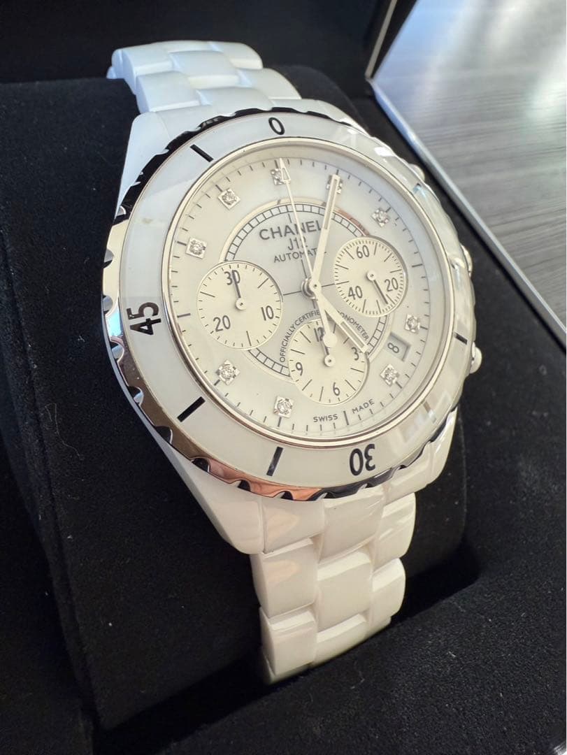 極美品　H2009 CHANEL J12 クロノグラフ　メンズ腕時計　自動巻