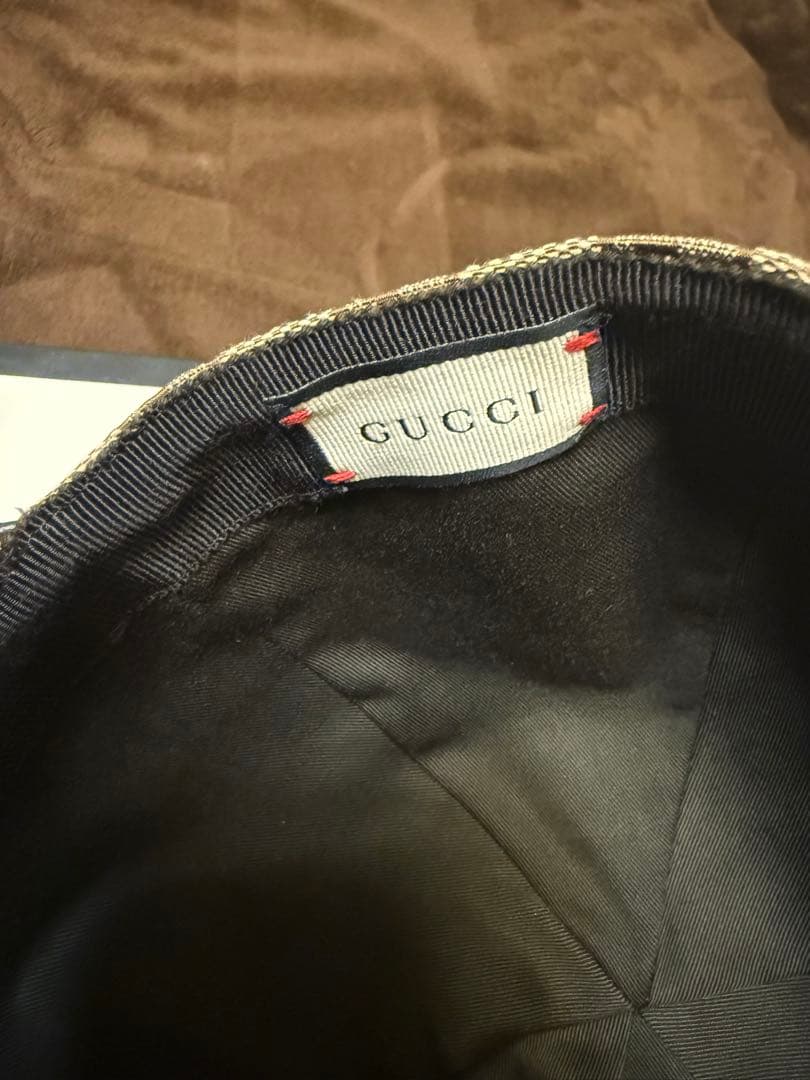 GUCCI GGキャンバス　ベースボールキャップ　ベージュ
