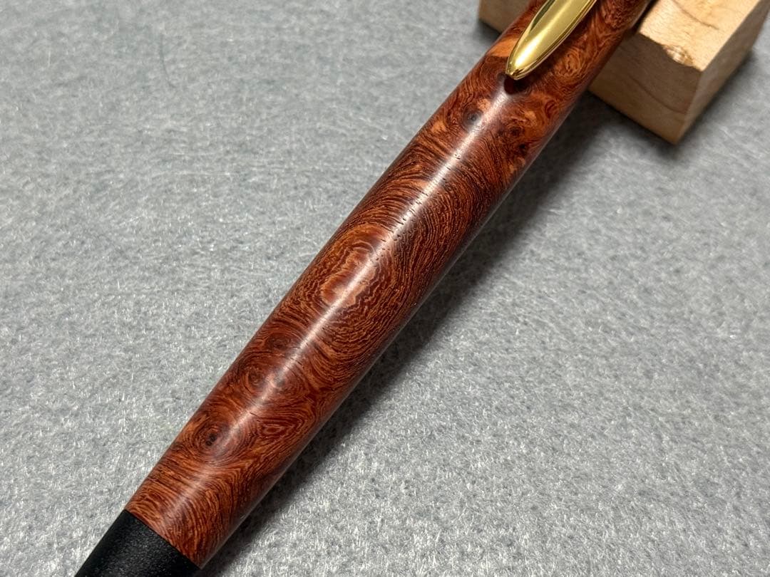 ①ボナンペン 真鍮 本花梨瘤 アンボイナ MP [野原工芸 工房楔 こぶた工房]