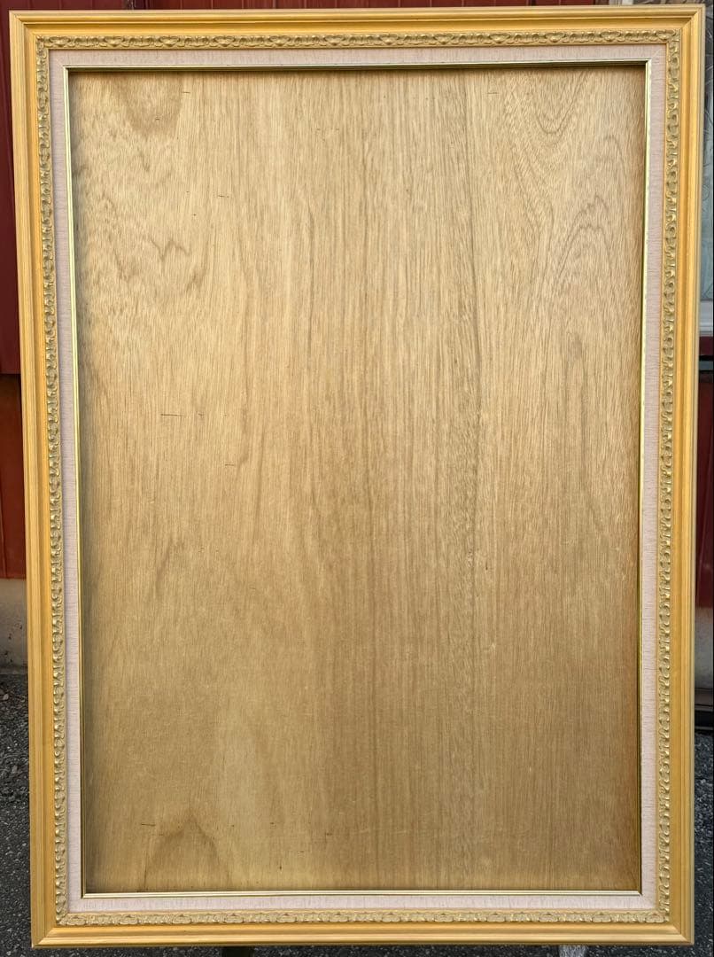 P50サイズゴールド木製油彩額縁　前面アクリル板＆供箱付き　送料込み　12/3