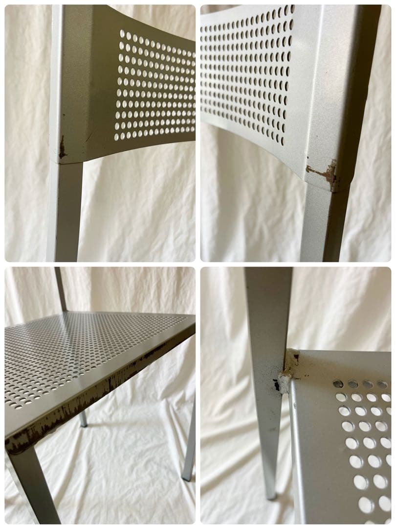 『ポストモダン』パンチングメタル　チェア　ヴィンテージ　三原昌平　モダン