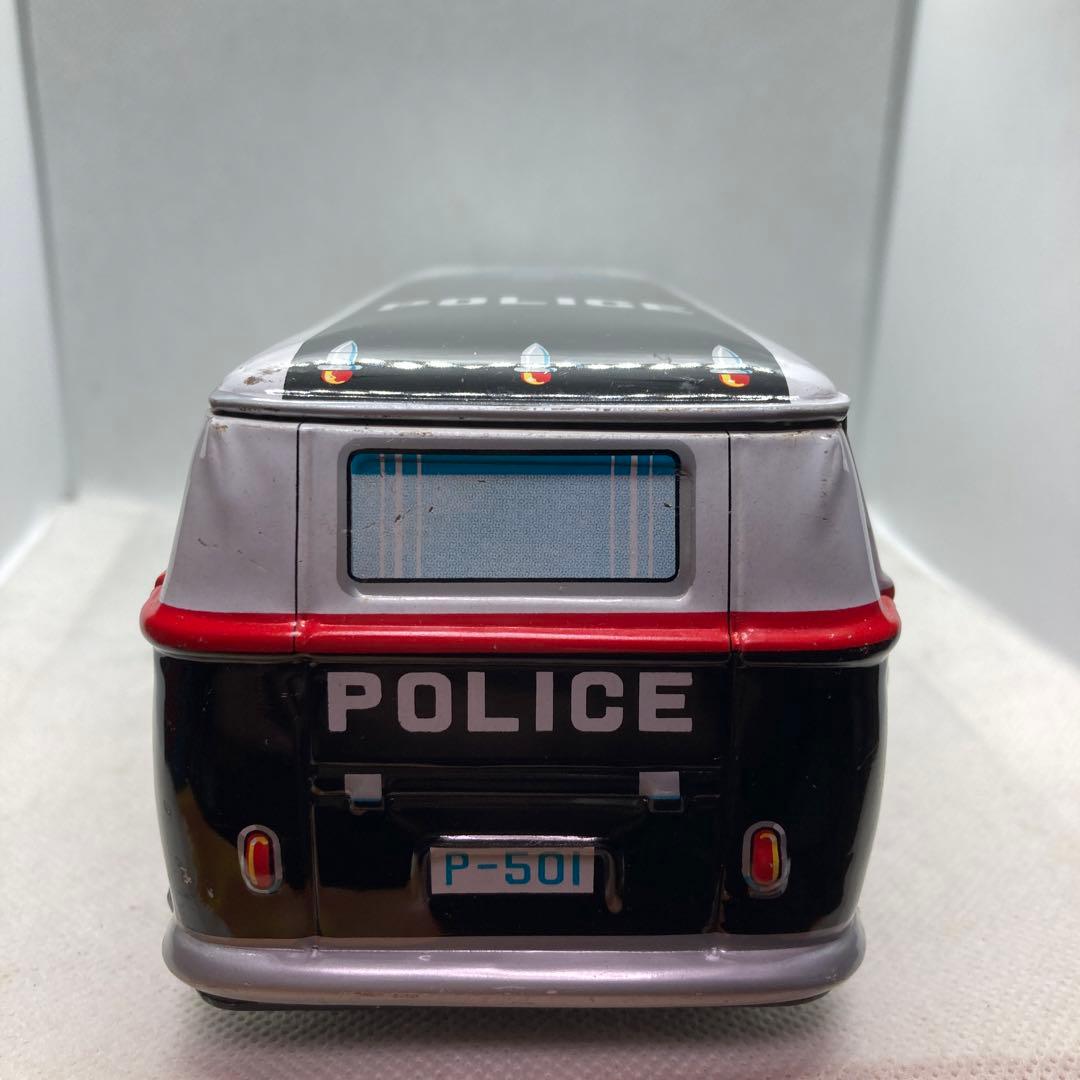 日本製 ワーゲン バス ポリス ブリキ自動車 レトロ VW POLICE