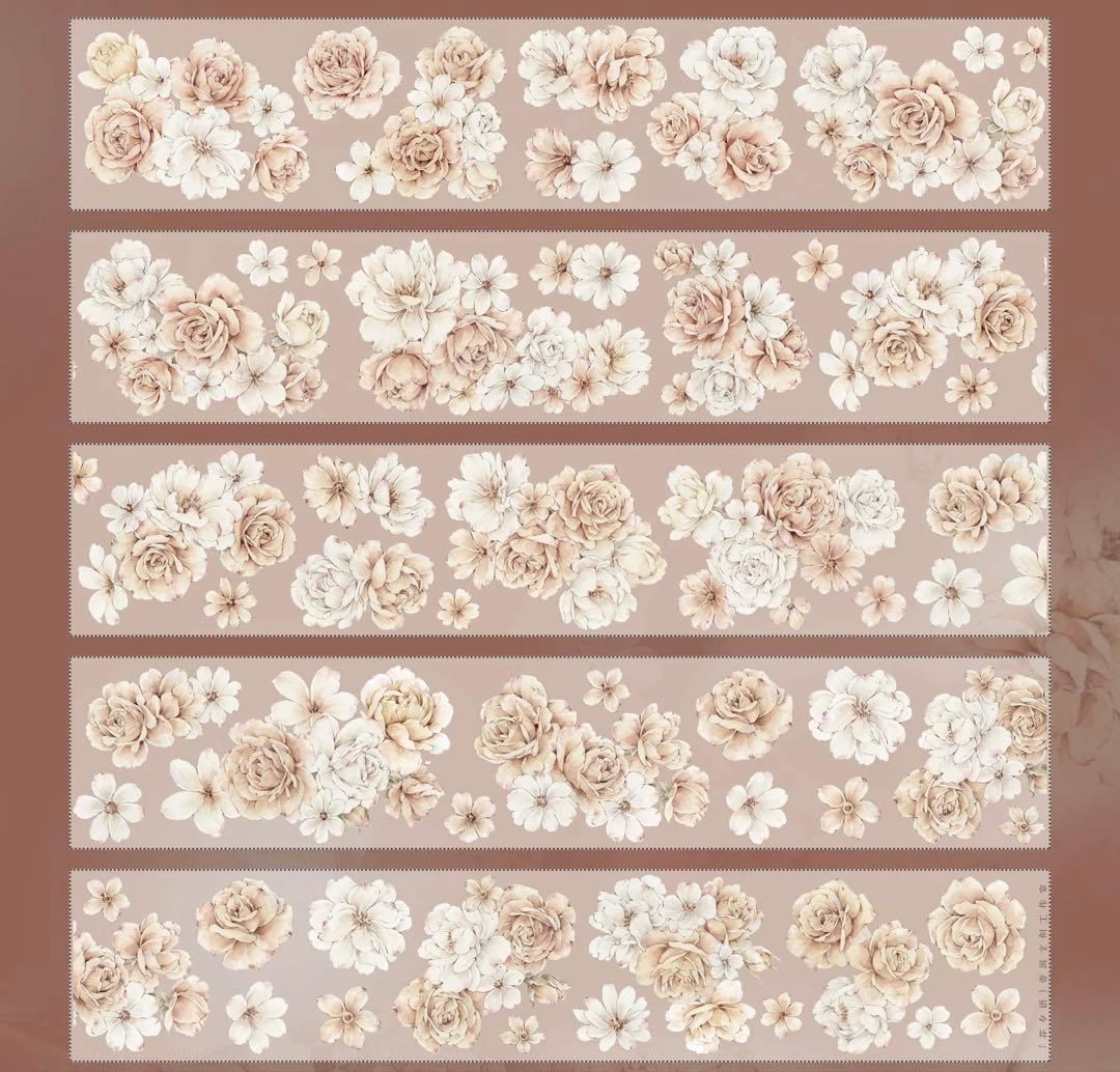 ⭐️SALE⭐️ 壹洱原创《花夕语》海外マスキングテープ　マステ 【2159】