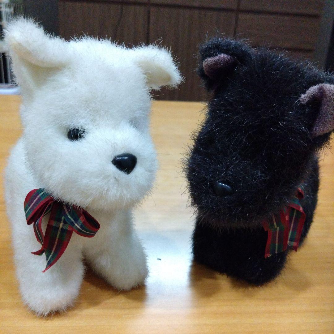 吉徳ぬいぐるみ　犬　テリア　子犬　ペア　レトロ