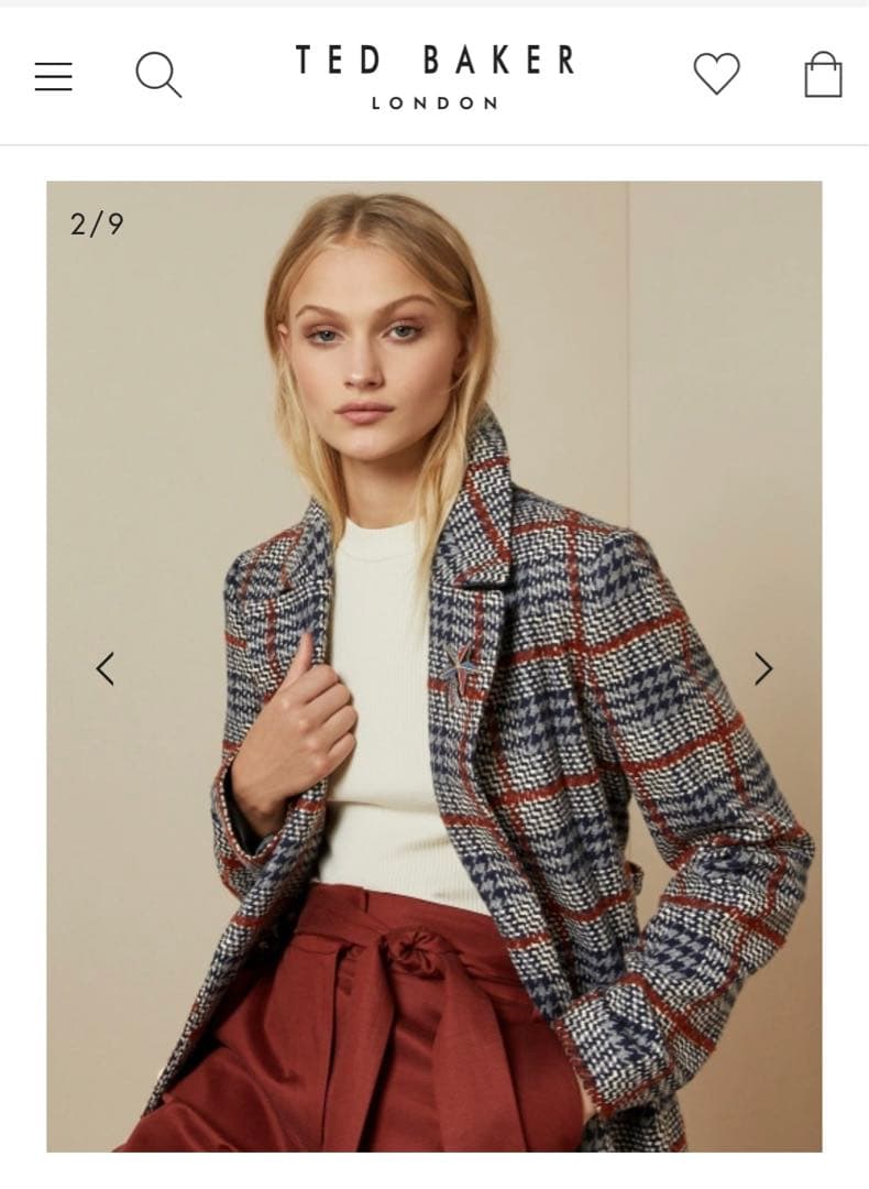 テッドベイカー　TED BAKDR チェックコート