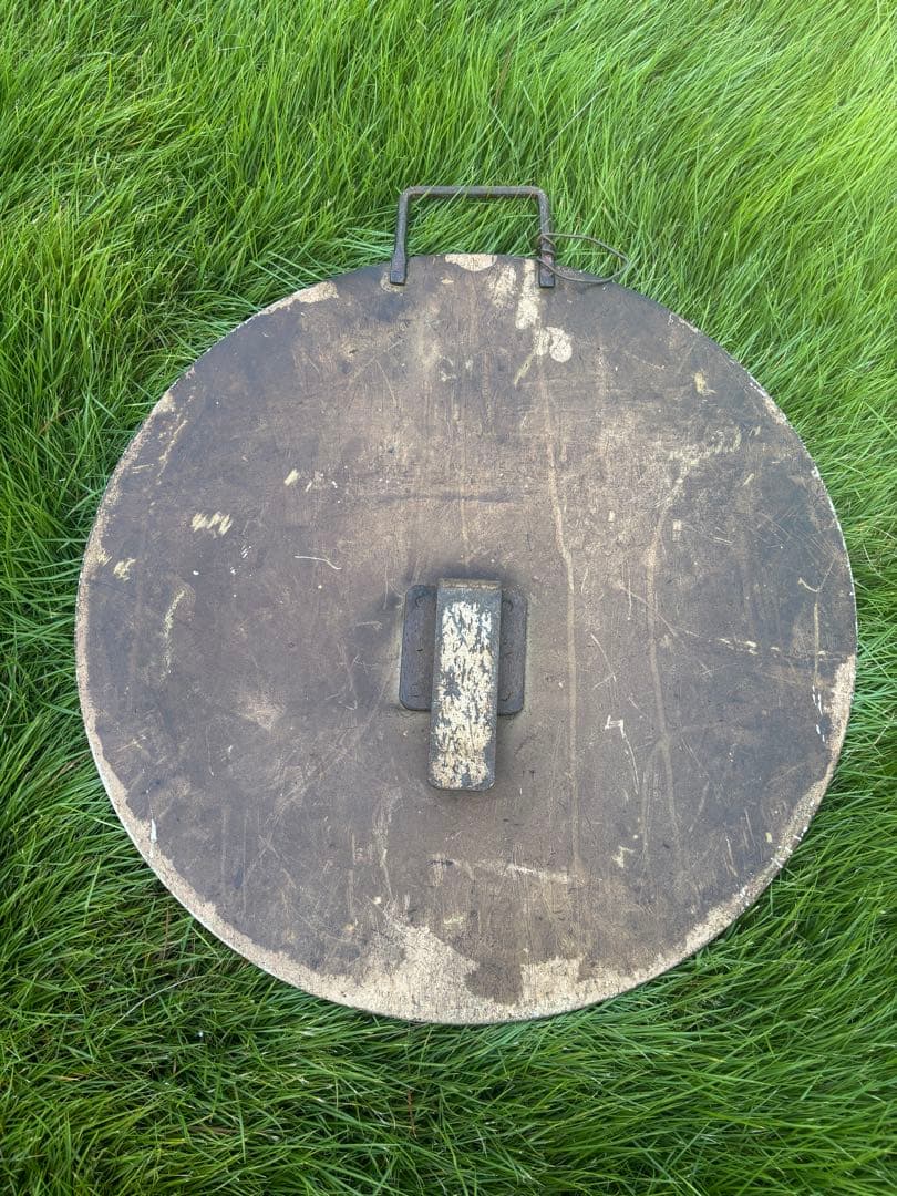 鉄道サボ 行先板 「神戸三宮⇄大阪梅田」 急行 丸型 金属製 当時物 実使用品