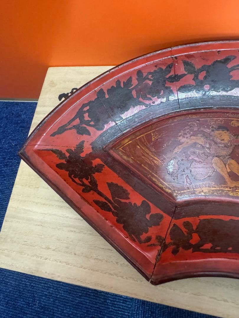 1738  唐物扇面盆　唐子遊戯の図　時代物