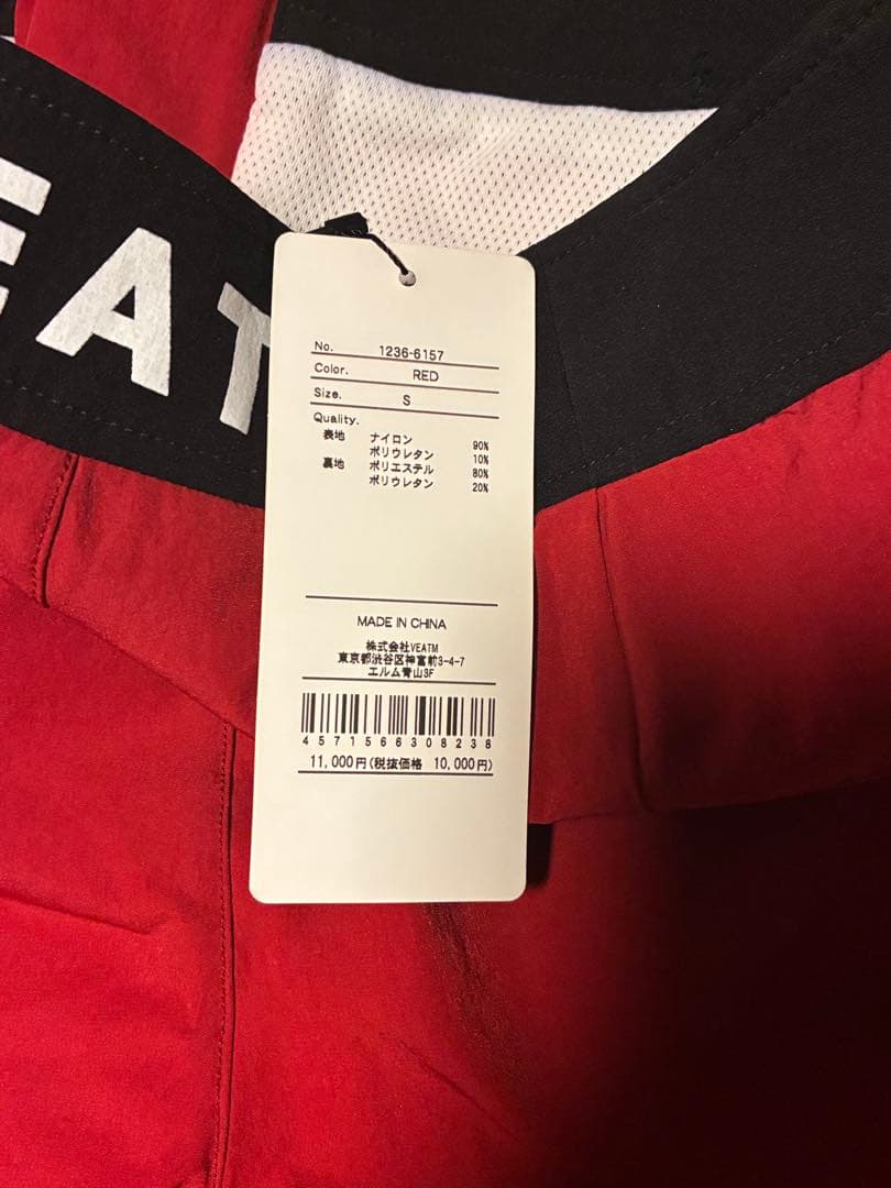 VEATM ビートム サーフパンツ 水着 赤黒Sサイズ