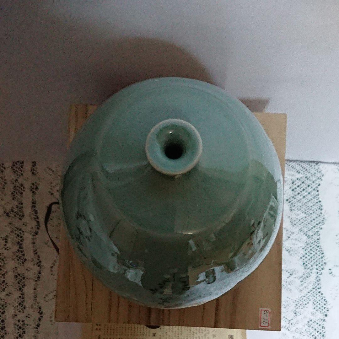 韓国・作家物・高麗青磁・花瓶・未使用品☆常識の範囲の価格交渉ＯＫ