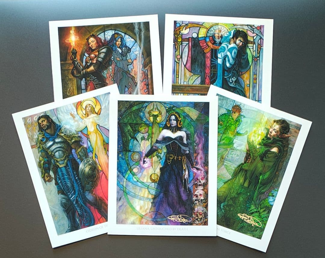 猫*】様 サイン入りアートプリント　リリアナ　ニッサ　チャンドラ　ジェイス　ギデ